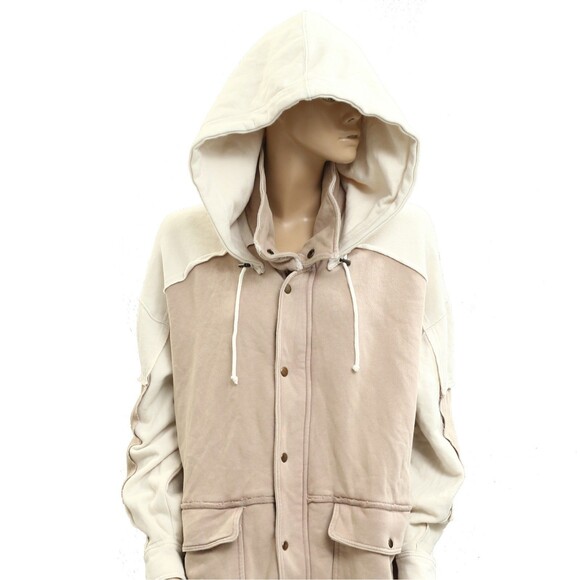 Free People Cardigan Radio Hoodie Top Jacket Zip-Up Oversized M NWD 282898 - Picture 6 of 13